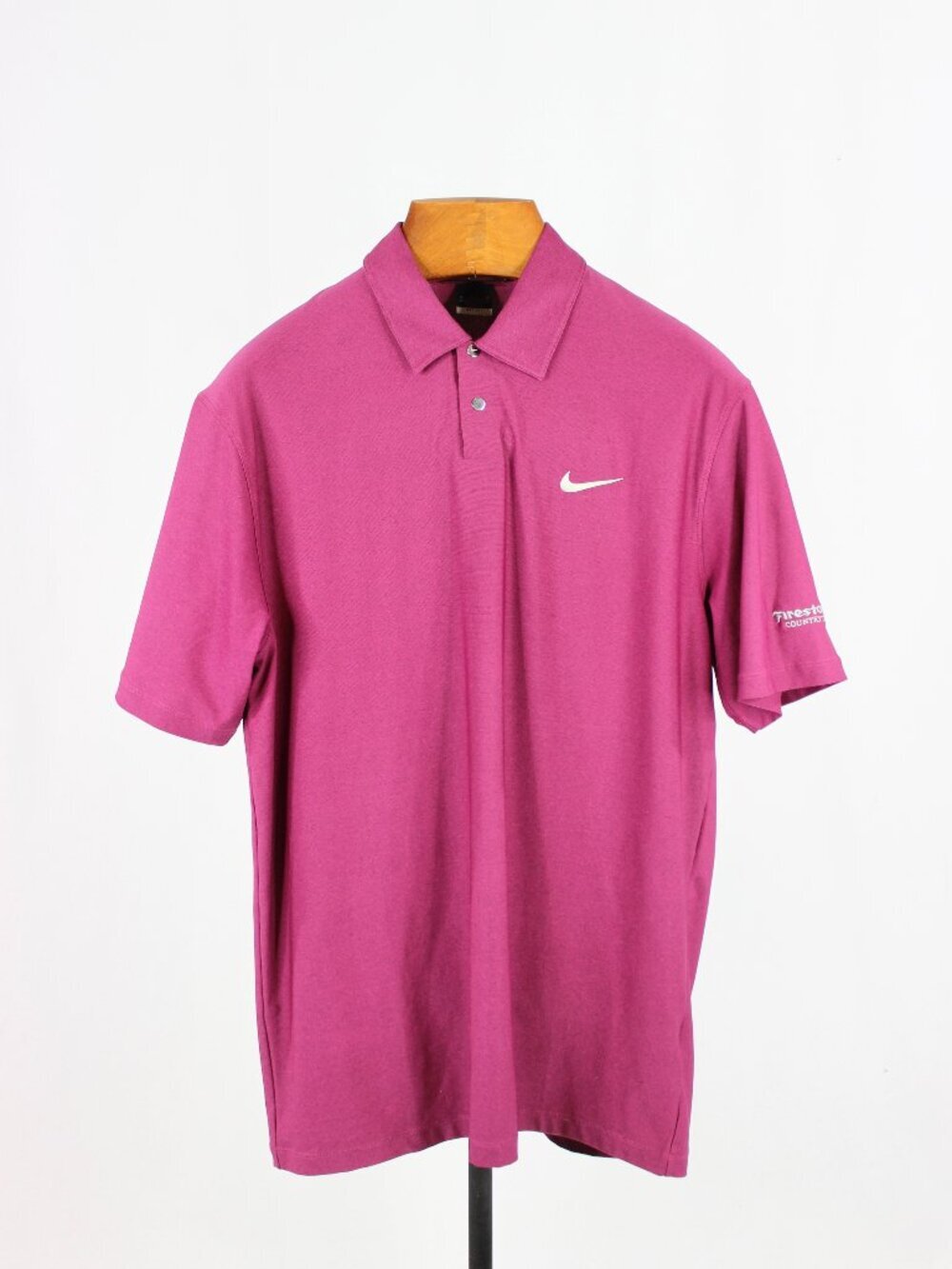 NIKE GOLF Tiger Woods Collection Maroon Dri-Fit Tech Pique Polo Shirt, Size M